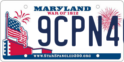 MD license plate 9CPN40