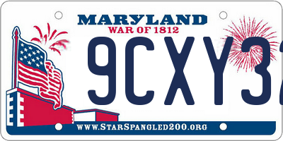 MD license plate 9CXY32