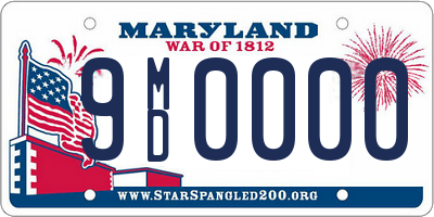 MD license plate 9MD0000