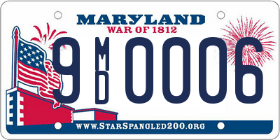 MD license plate 9MD0006