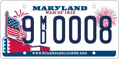 MD license plate 9MD0008