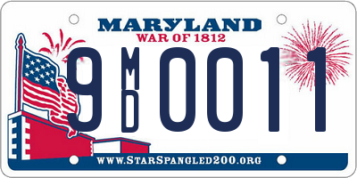 MD license plate 9MD0011