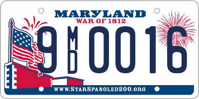 MD license plate 9MD0016