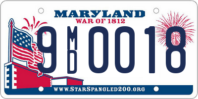 MD license plate 9MD0018