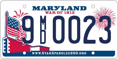 MD license plate 9MD0023