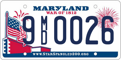 MD license plate 9MD0026