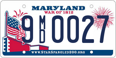 MD license plate 9MD0027