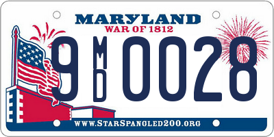 MD license plate 9MD0028