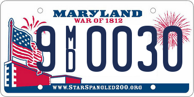 MD license plate 9MD0030