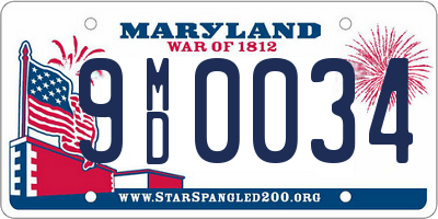 MD license plate 9MD0034