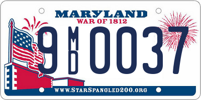 MD license plate 9MD0037