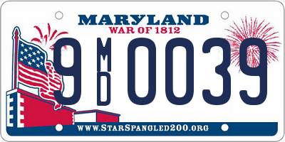 MD license plate 9MD0039