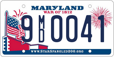 MD license plate 9MD0041