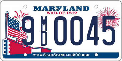 MD license plate 9MD0045