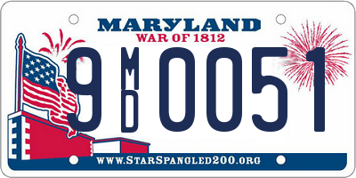 MD license plate 9MD0051