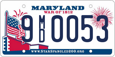 MD license plate 9MD0053