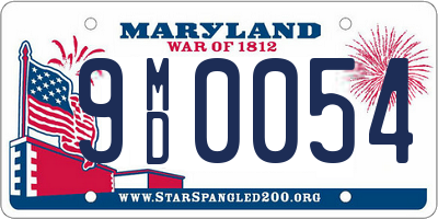 MD license plate 9MD0054