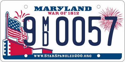 MD license plate 9MD0057