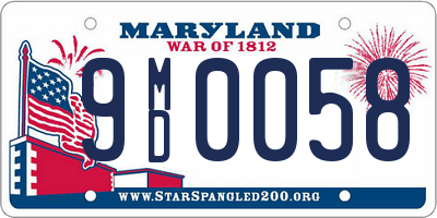 MD license plate 9MD0058