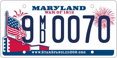 MD license plate 9MD0070