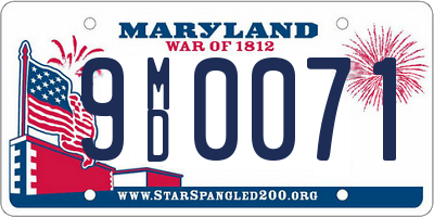 MD license plate 9MD0071