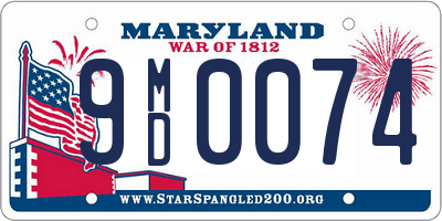 MD license plate 9MD0074