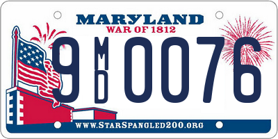 MD license plate 9MD0076