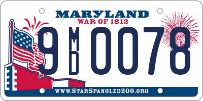 MD license plate 9MD0078