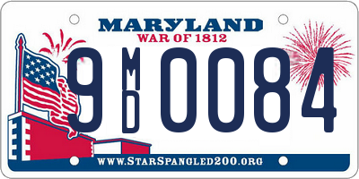 MD license plate 9MD0084