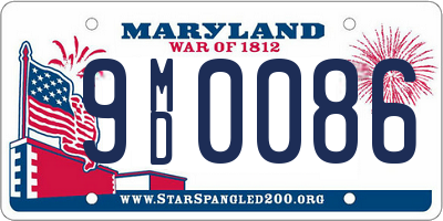 MD license plate 9MD0086