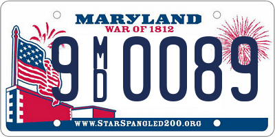 MD license plate 9MD0089