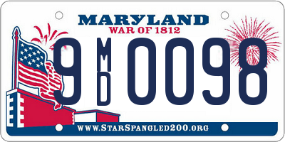 MD license plate 9MD0098