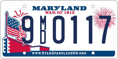 MD license plate 9MD0117
