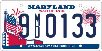 MD license plate 9MD0133