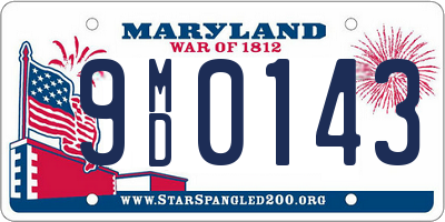 MD license plate 9MD0143