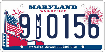 MD license plate 9MD0156