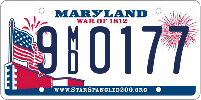 MD license plate 9MD0177