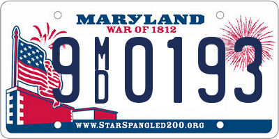 MD license plate 9MD0193