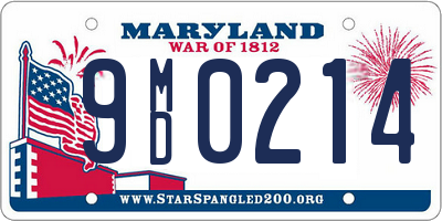 MD license plate 9MD0214