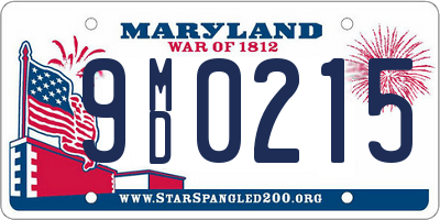 MD license plate 9MD0215
