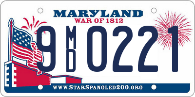 MD license plate 9MD0221