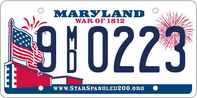 MD license plate 9MD0223