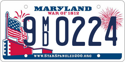 MD license plate 9MD0224