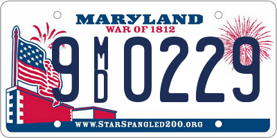 MD license plate 9MD0229