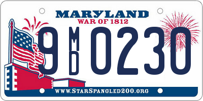 MD license plate 9MD0230