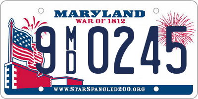 MD license plate 9MD0245