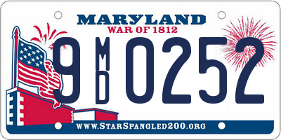 MD license plate 9MD0252