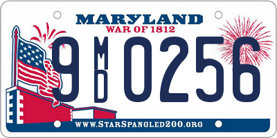 MD license plate 9MD0256