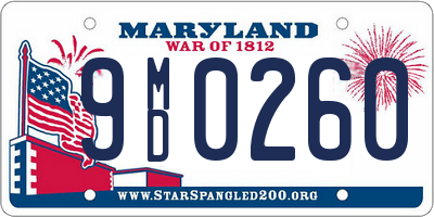 MD license plate 9MD0260