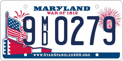 MD license plate 9MD0279